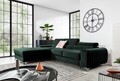 Coltar extensibil stanga 3 locuri ELTAP, LT-35LO, Grayson, 278x205x92 cm, lemn/poliester, verde inchis