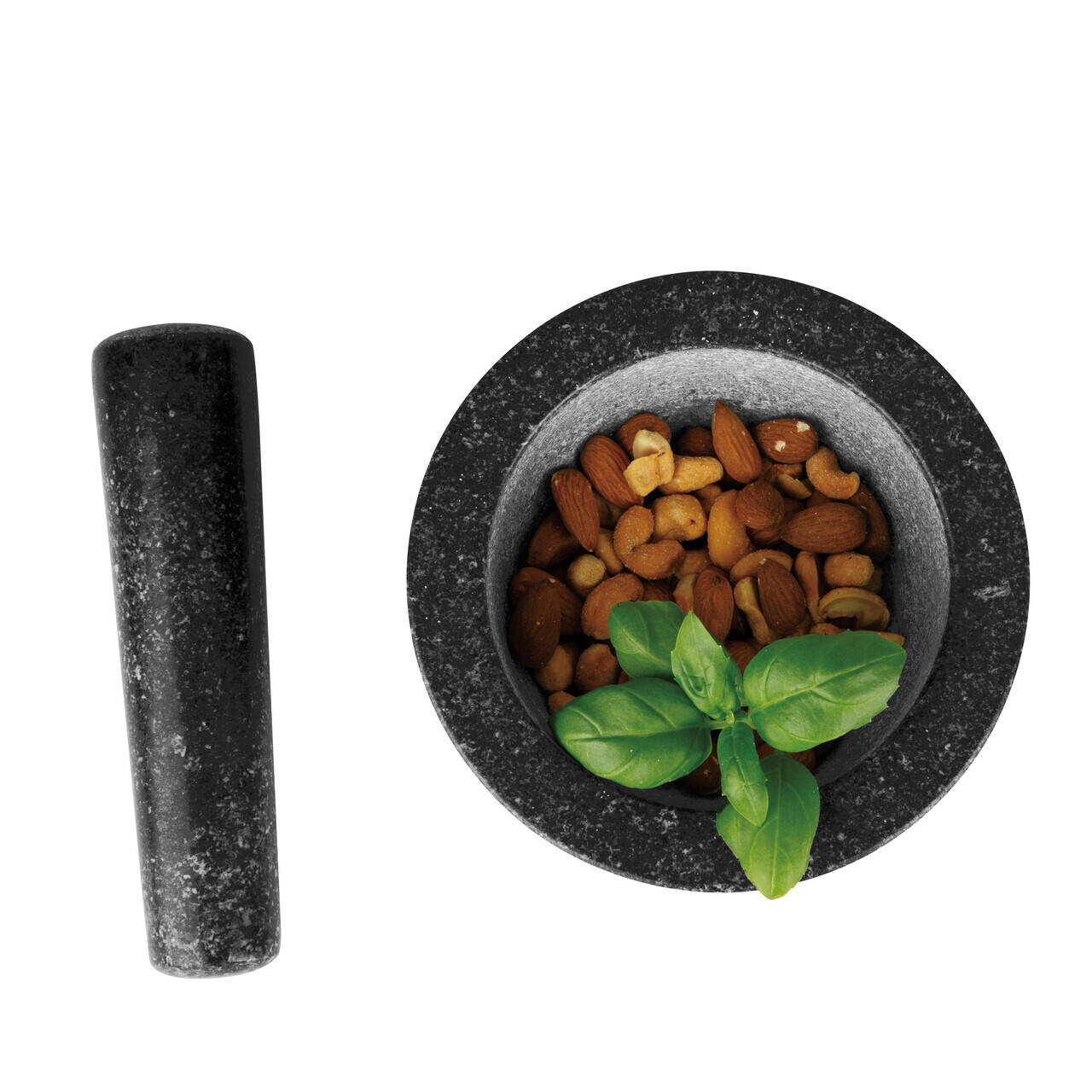 Mojar cu pistil Berlinger Haus, Black Rose, 14x8 cm, granit, negru/roz - imagine 5