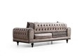 Canapea extensibila cu 3 locuri, Hilena, 569HLN1701, Lemn de fag / PAL, Antracit