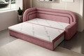 Canapea extensibila brat stanga 3 locuri, ELTAP, Fabillo, 223x86x80 cm, lemn/poliester, roz
