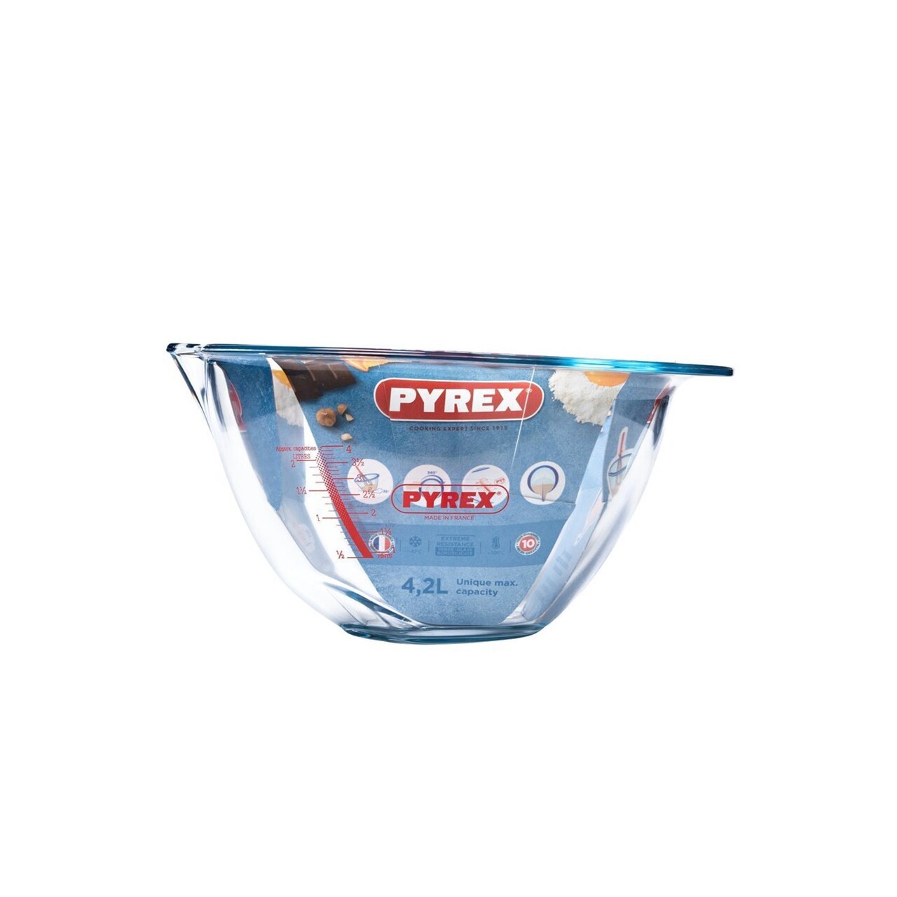 Bol gradat, din sticla termorezistenta, 4,2L, "Expert" - Pyrex - imagine 4