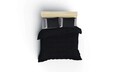 Lenjerie de pat pentru o persoana (FR), Plain - Black, Grey, Cutie de bumbac, Bumbac Ranforce