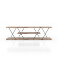 Comoda TV Canaz, Kalune Design, 120x30x33 cm, maro/negru