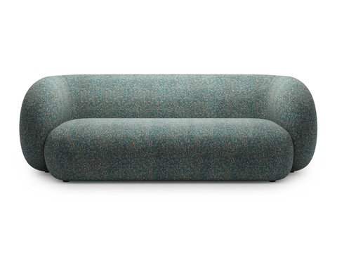 Canapea modulara 3 locuri, Kate, Micadoni, 213x99x76 cm, tesatura structurata, albastru melanj