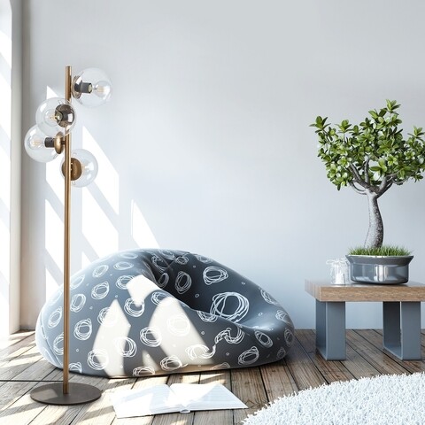 Lampadar, Faze – NT – 116, Sheen, 32 x 32 x 130 cm, 4 x E27, 40W, auriu mezoni.ro