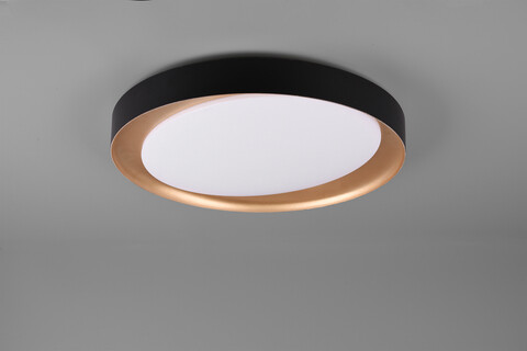 Plafoniera Zeta, RL, 48.5x7 cm, 24W, 1x SMD, plastic, negru