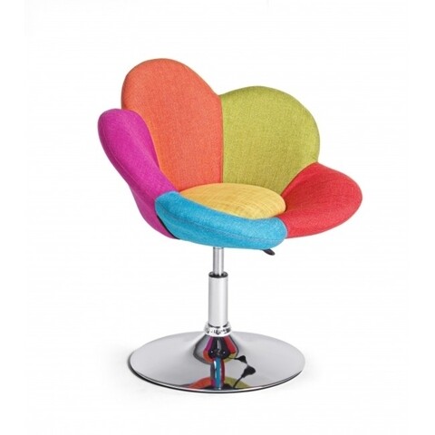 Scaun rotativ, fleur, bizzotto, inaltime ajustabila, 67.5 x 50 x 81 cm, otel/poliester