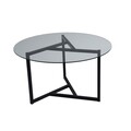 Masuta de cafea Trio Sehpa, Neostill, D75x42 cm, negru/transparent