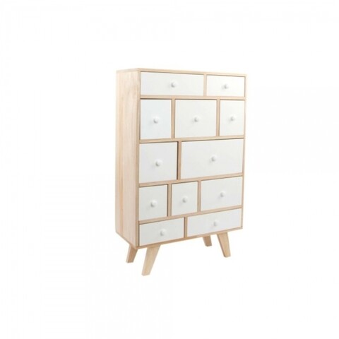 Comoda, dkd home decor, 60 x 25 x 94 cm, lemn, alb/natur