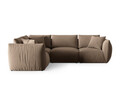 Coltar stanga 4 locuri, Chris-184, Micadoni Home, 295x210x80 cm, catifea, maro deschis