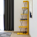 Corp biblioteca, Kalune Design, Tlos, 50x150x22 cm, Galben/Negru