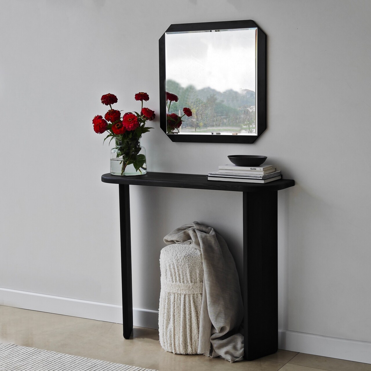 Oglinda decorativa, Neostill, Carre, 70x70 cm, PAL, Negru - 1 | YEO