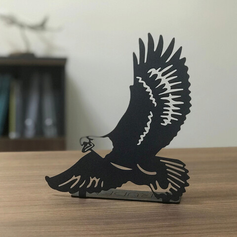 Decoratiune, kartal pod , 20x28 cm, metal, negru