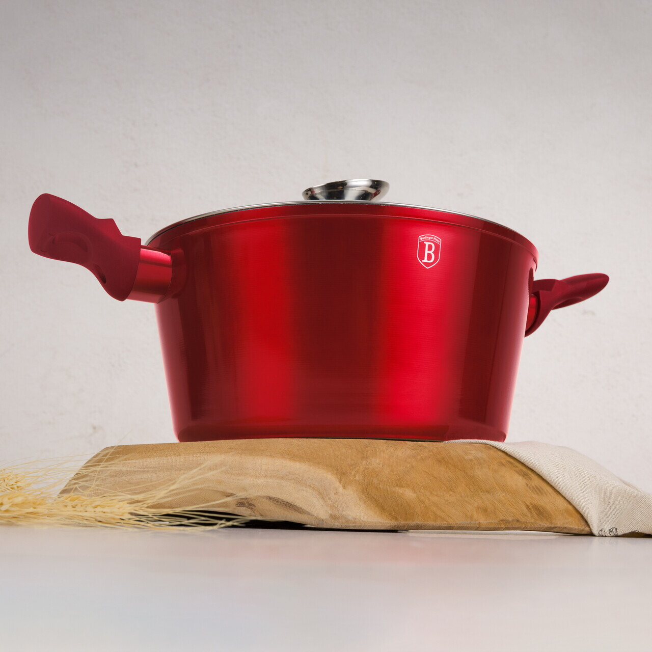 Set pentru gatit Berlinger Haus, Burgundy, 3 piese, aluminiu forjat, rosu - imagine 16