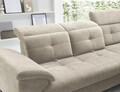 Coltar extensibil dreapta 5 locuri ELTAP, RT-18AU, Inferne, 297x210x107 cm, lemn/poliester, bej deschis