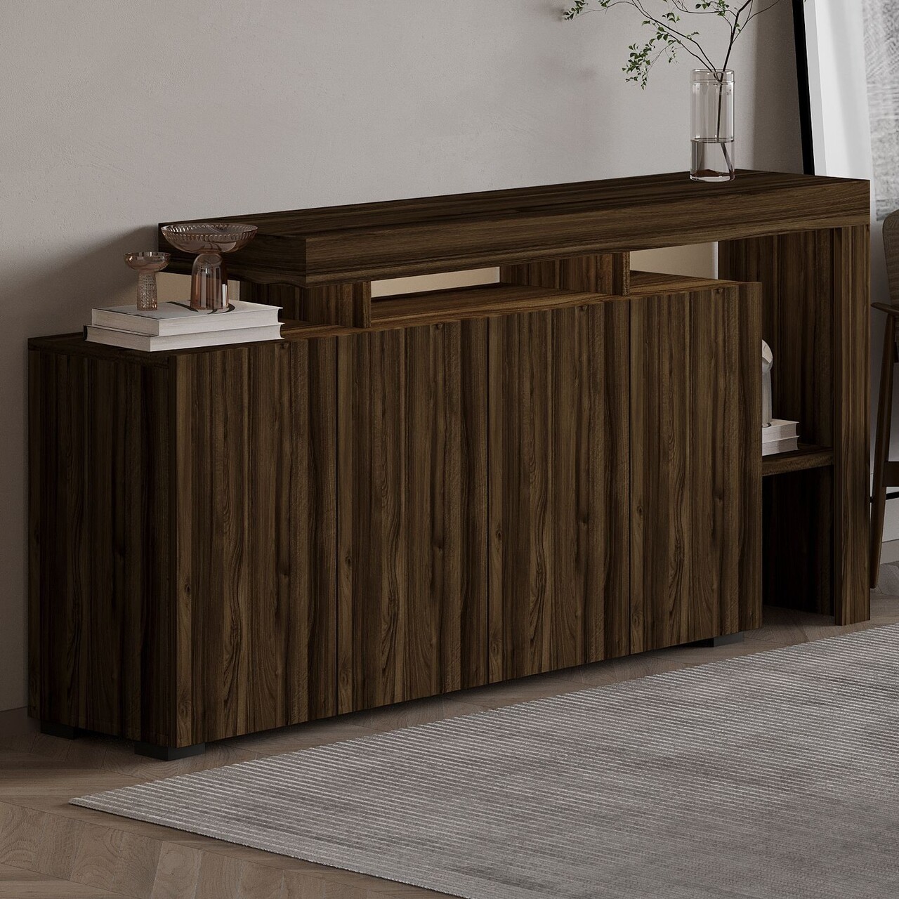 Consola, Hanah Home, Beliz, 170x80x35 cm, Maro - view 2