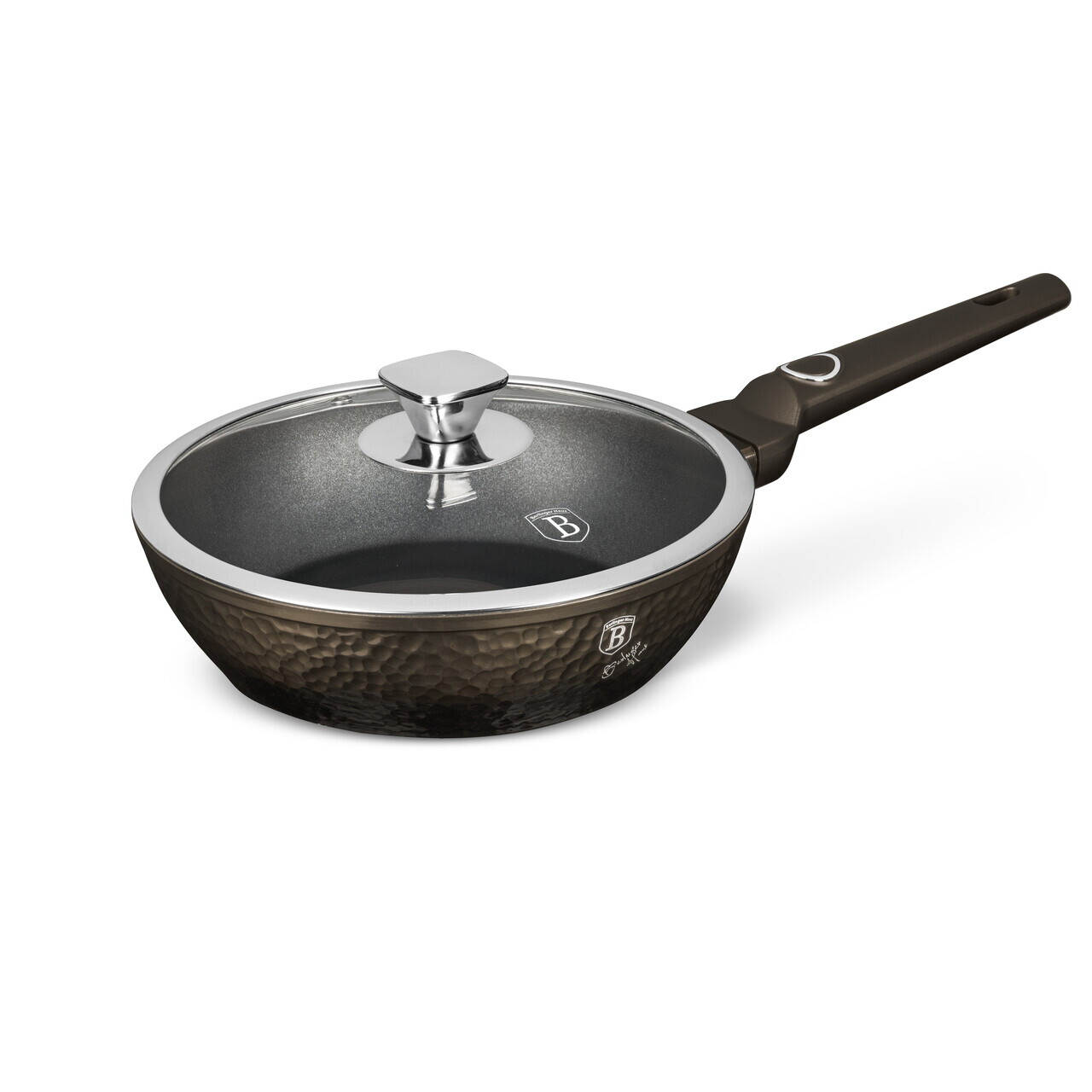 Tigaie adanca cu capac Berlinger Haus, Primal Gloss, 24 cm, 2.3 L, aluminiu forjat, negru - imagine 9