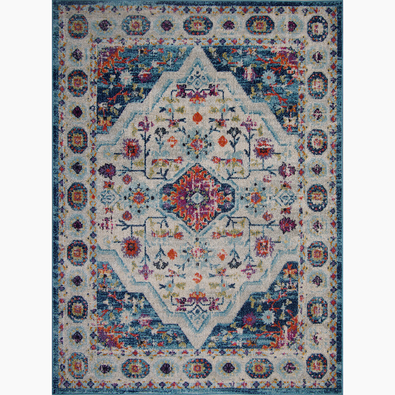 Covor, Vintage 7657 , 120x170 Cm, Polipropilena, Albastru