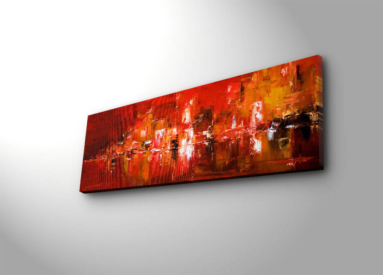 Tablou decorativ cu lumina LED, 3090DACT-12, PÂNZĂ DIN PIELE ÎNTOARSĂ, 30 x 90 cm, Multicolor — imaginea 4