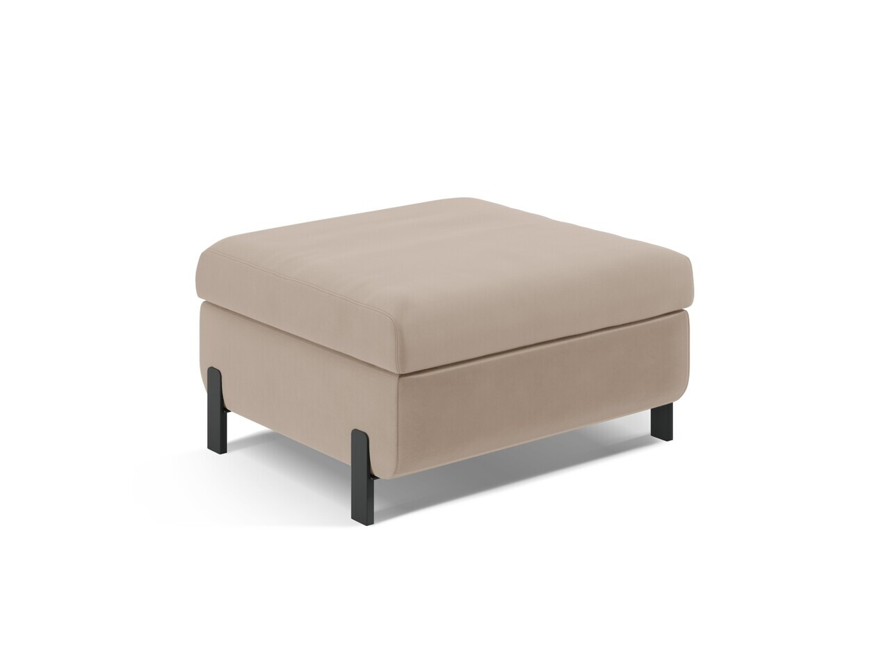 Taburet cu spatiu de depozitare, Gloria, Micadoni Home, 92x76x51 cm, catifea, bej