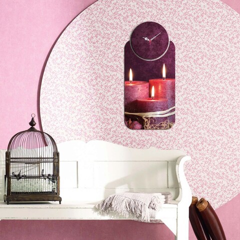 Set ceas si tablou decorativ, yms-18, mdf , dimensiune: 68 x 32 cm, multicolor