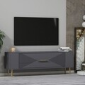 Comoda TV, Olivia, Retrol1, Antracit / Aur