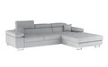 Coltar extensibil dreapta 4 locuri ELTAP, Armd-44, Armando, 289x203x85 cm, lemn/poliester, gri deschis