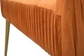 Bancheta, Lady Rust, Mauro Ferretti, 120x45x55 cm, ruginiu/auriu, catifea