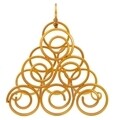 Suport pentru sticle de vin Glam Ring, Mauro Ferretti, 6 sticle, 36 x 33.54 cm, fier, auriu