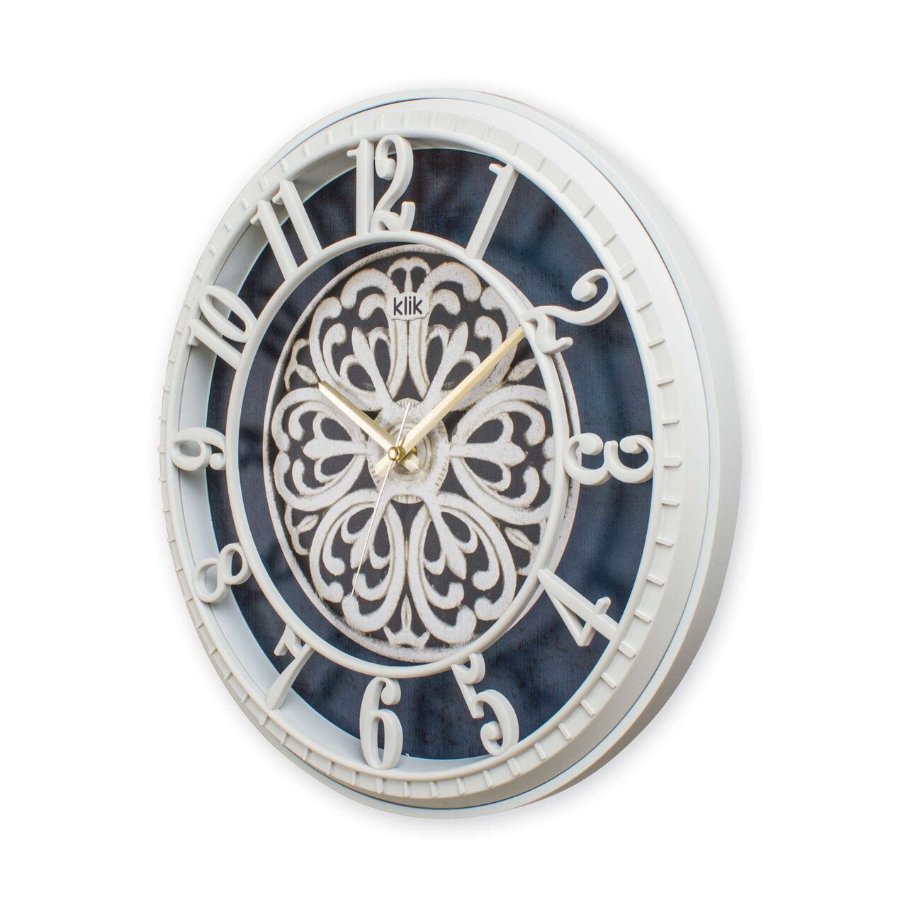 Ceas de perete decorativ, Hisar Antique, Dimensiune: 40 x 40 cm, Alb - view 4