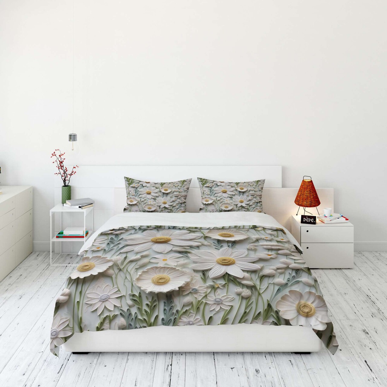 Lenjerie de pat dubla (DE) 3 piese L'essentiel Maison FLW_DVT25-5 Multicolor