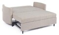 Canapea extensibila cu 2 locuri Clayton, Bizzotto, 166 x 88 x 84 cm, otel/poliester, bej