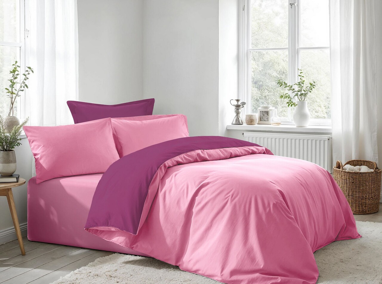 Lenjerie de pat dubla (DE) L'essentiel Maison Pink Mov Roz / Mov