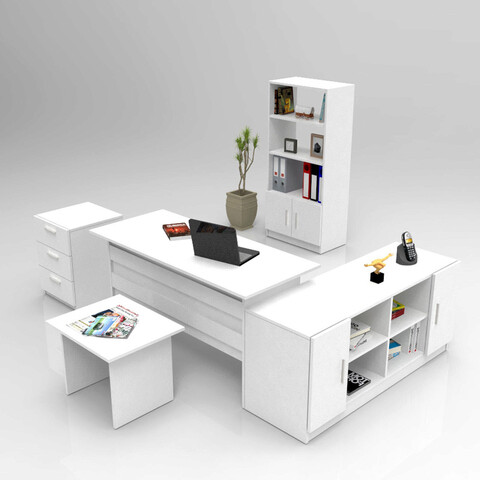 Set mobilier de birou, locelso, vo15, alb