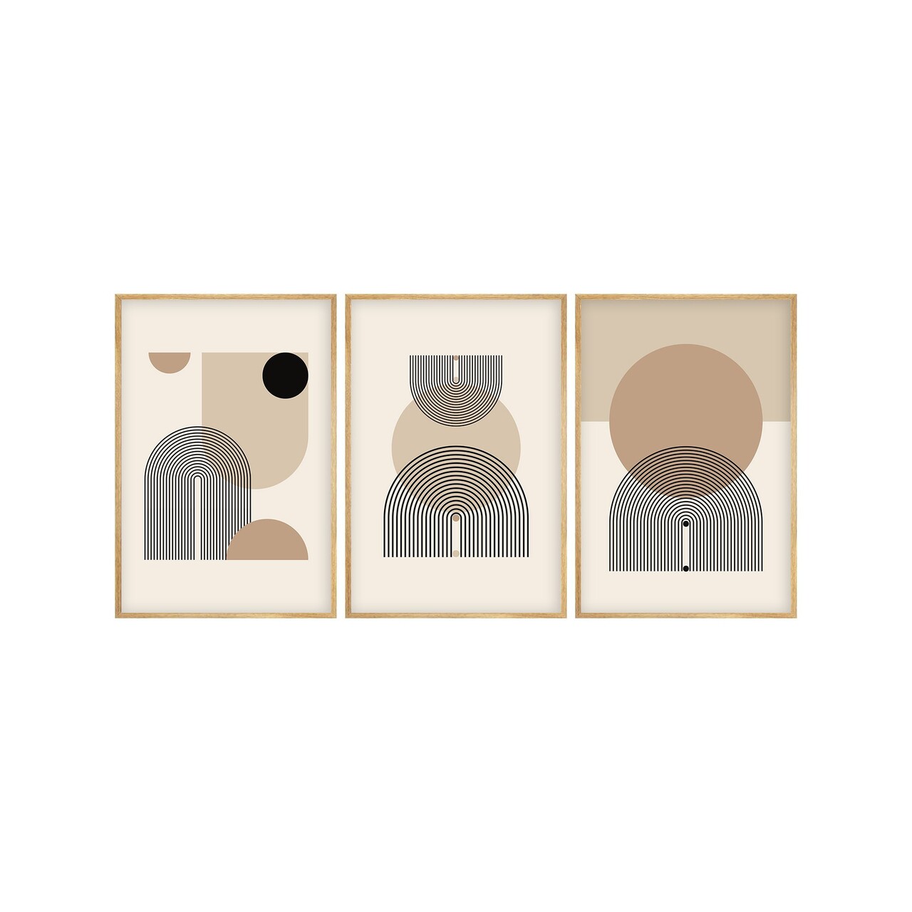 Set 3 tablouri decorative, Huhu263, Cadru: 100% LEMN MASIV (Grosime: 2 cm), Multicolor - view 2