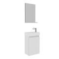 Set Dulap de Baie cu Chiuvetă și Oglindă (2 Piese), Hanah Home, Conza 45, Alb