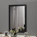 Oglinda decorativa, Siam, Lipa, 50x75x2 cm, MDF , Negru