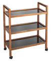 Organizator baie Fondi, Wenko, 65x31x76.5 cm, lemn acacia/sticla/plastic, maro/negru