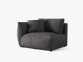 Modul stanga pentru canapea, 1 loc, Chris-259, Micadoni Home, 130x100x80 cm, tesatura structurata chenille, gri beton