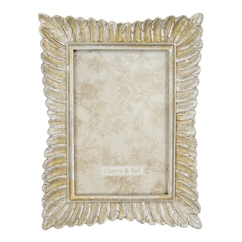 Rama foto flowe white, clayre   eef, 16x21 cm, polirasina