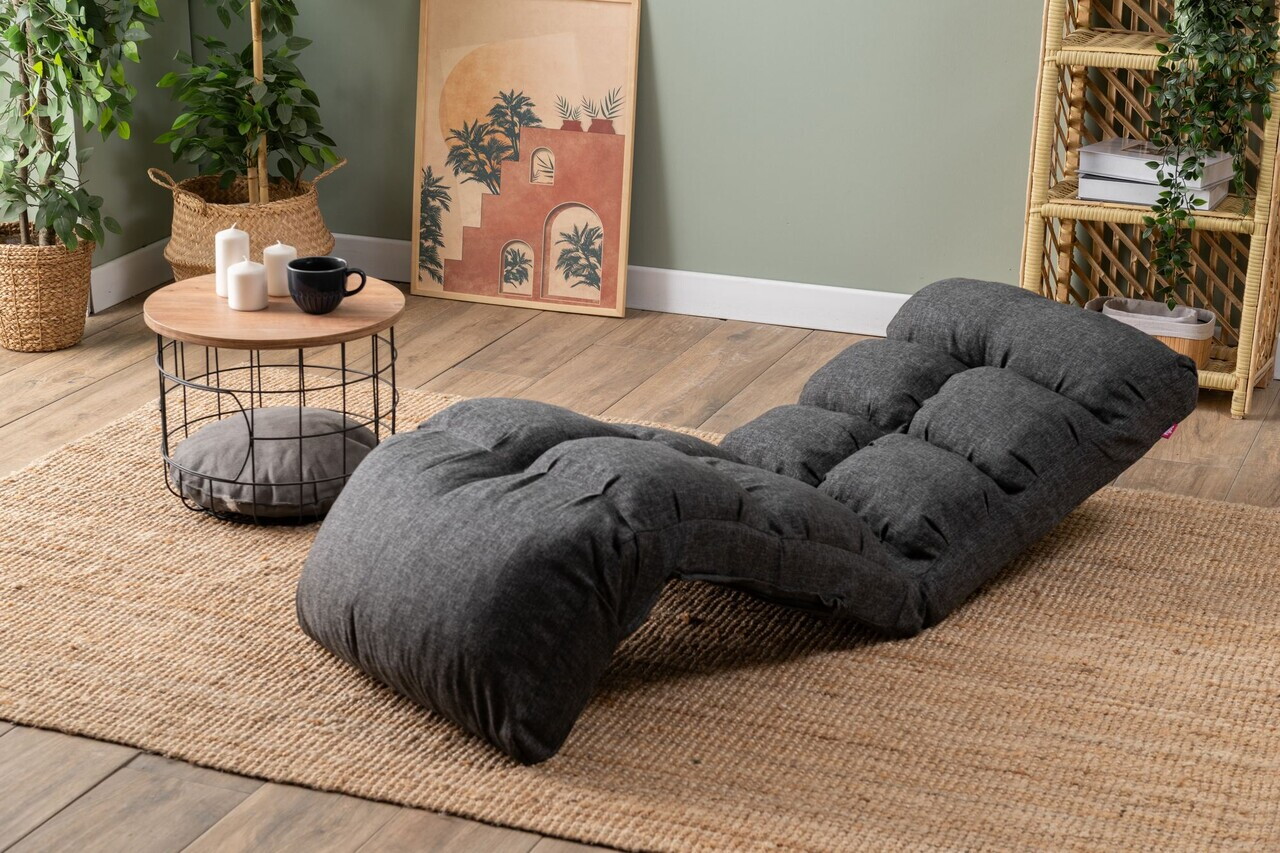 Fotoliu extensibil, Atelier del Sofa, 859FTN2352, Metal, Gri inchis — imaginea 4
