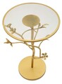 Masuta de cafea Birds Glass, Mauro Ferretti, 38x60 cm, fier/sticla, auriu
