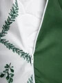 Lenjerie de pat dubla Tinsele, Homla, 160x200 cm, 3 piese, microfibra din poliester, alb/verde