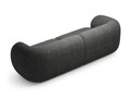 Canapea modulara 4 locuri, Kate, Micadoni, 243x99x76 cm, tesatura structurata, gri inchis melanj
