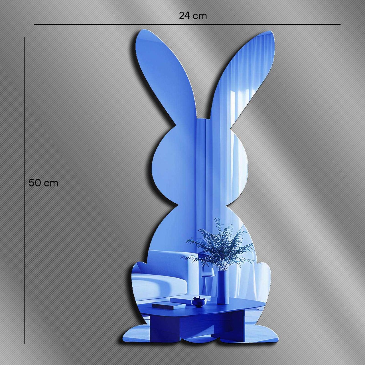 Oglinda decorativa, EAS005BLUE, Partea de jos: 100% EVA (Grosime: 10 mm), Albastru - view 4