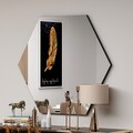 Oglinda decorativa, Siam, Zeo, 70x60x2.2 cm, MDF , Negru