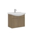 Dulap de baie cu chiuvetă, Hanah Home, Purus 65, Stejar Sonomo