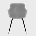 Scaun Fellice, Homla, 61x56x86 cm, metal/catifea din poliester, gri