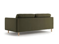 Canapea 3 locuri, Eden, Micadoni, 173x92x90 cm, catifea, verde muschi melanj