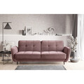Canapea extensibila 3 locuri ELTAP, SO-BEL-24VE, Bellis, 220x90x83 cm, lemn/poliester, roz